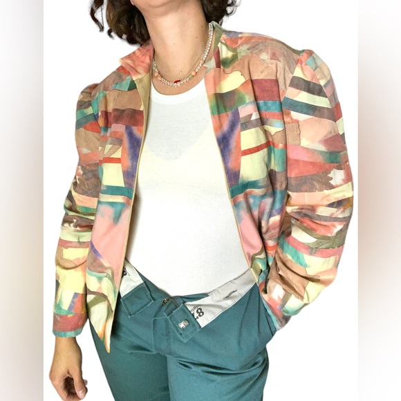 vintage handmade & dyed patchwork jacket - Picture 1 of 9